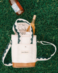 Business & Pleasure Co Home Wine Cooler Tote Bag - Rivie White