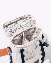 Business & Pleasure Co Home Wine Cooler Tote Bag - Rivie White