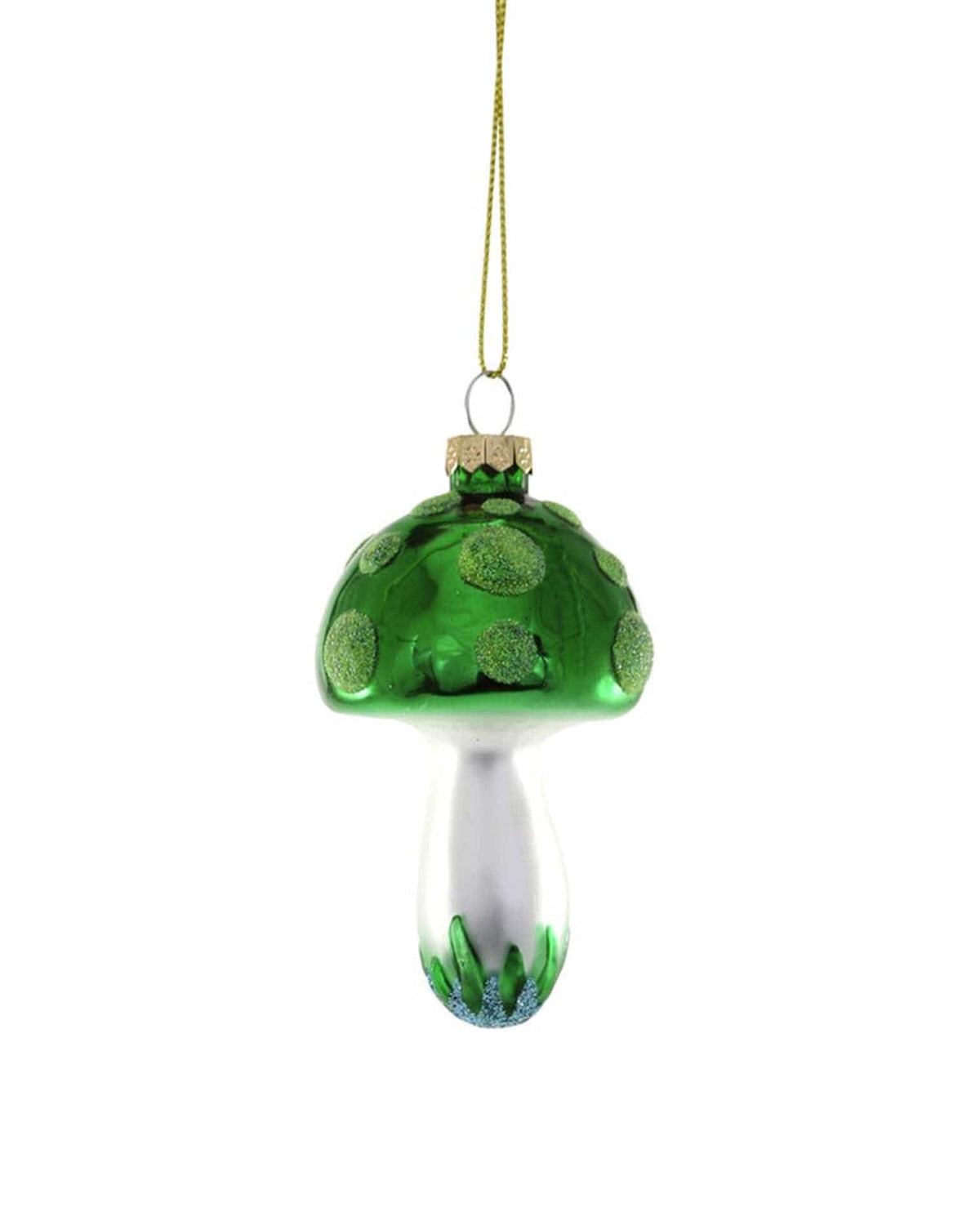 Green Spotted Mushroom Ornament