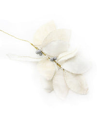 Cody Foster Home Large Velvet Leaf Pick in White