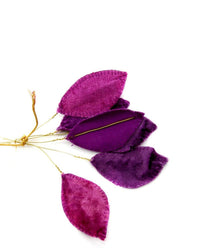 Cody Foster Home Velvet Leaf Pick Set in Purple