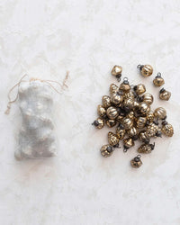 creativeco-op HOME Antique Gold / 1 inch Mercury Glass Ornaments in Bag, Antique Gold, S/36
