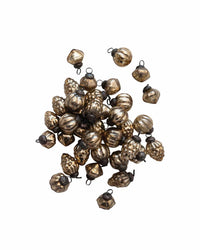 creativeco-op HOME Antique Gold / 1 inch Mercury Glass Ornaments in Bag, Antique Gold, S/36