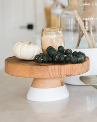 etúHOME Home White Mod Block Cake Stand, Large