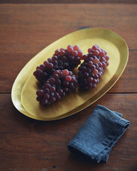 Fog Linen Work Brass Oval Tray - Various Sizes