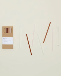 Hawkins New York Essential Glass Straws - Set of 6 in Warms