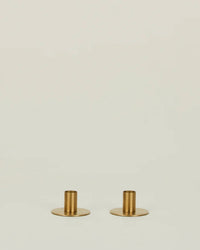 Hawkins New York Essential Metal Candle Holders - Set of 2 in Brass
