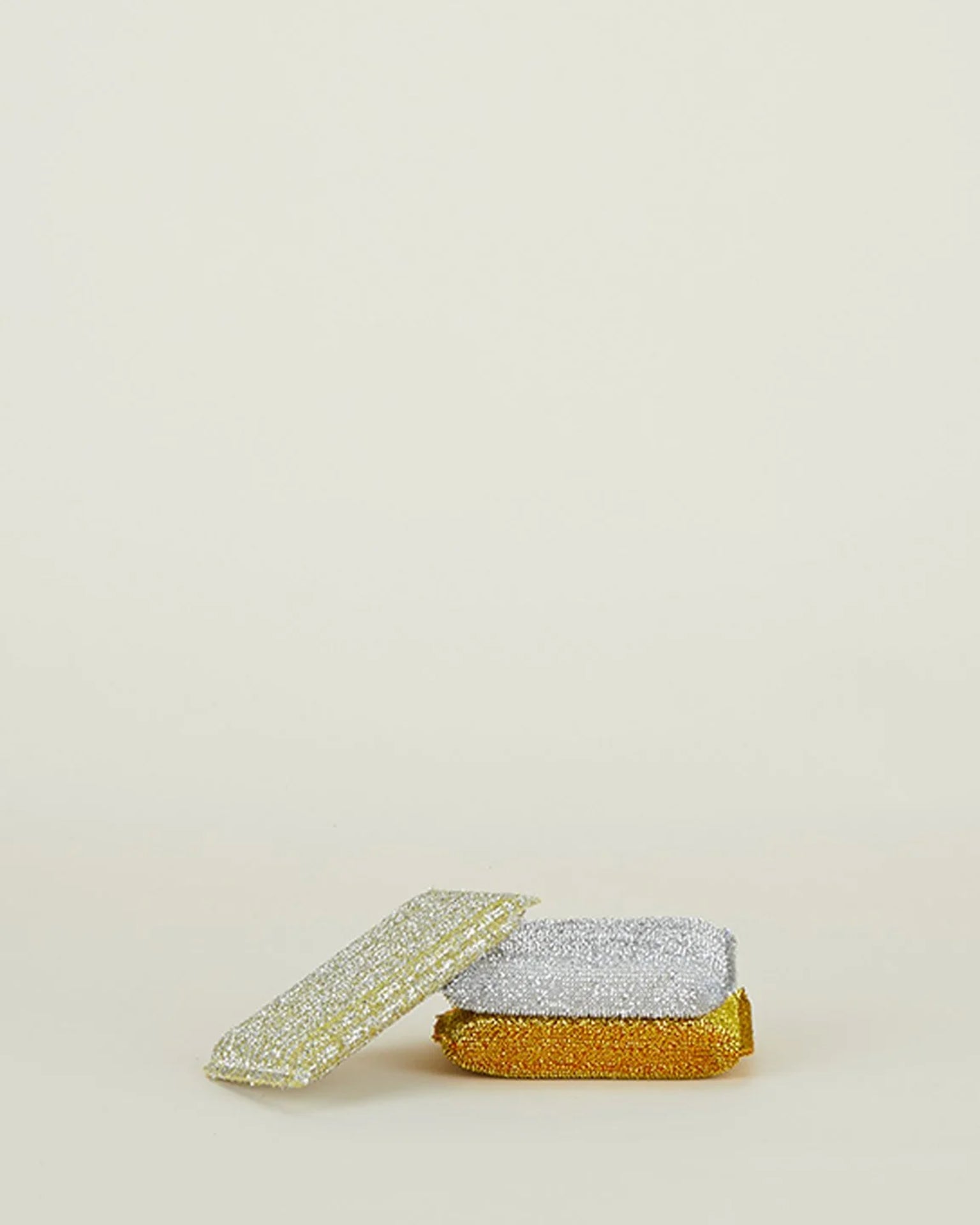 Set of 3 Lurex Sponges in Metallics