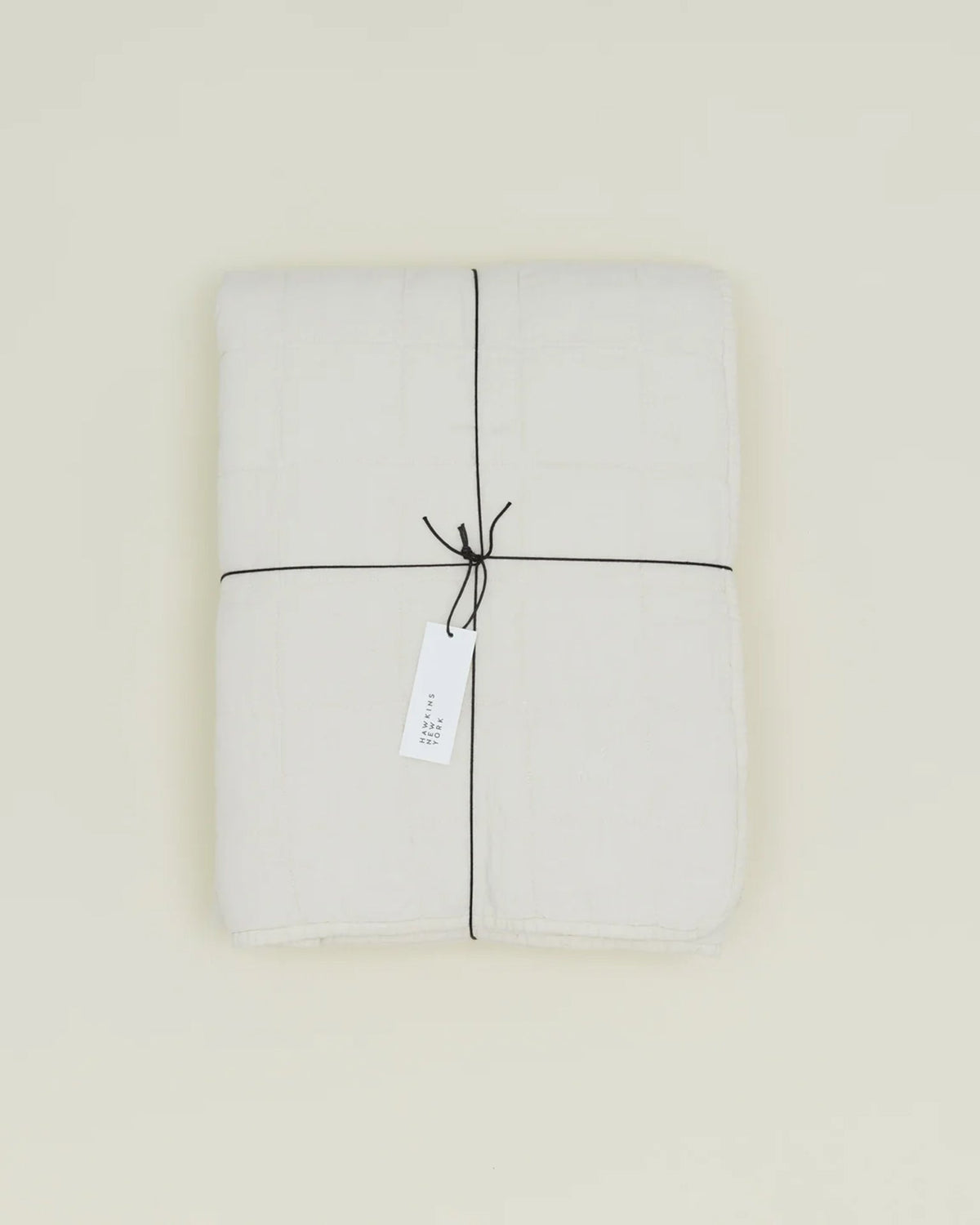 Simple Linen Quilt in Ivory