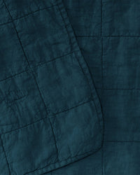Hawkins New York Simple Linen Quilt in Peacock