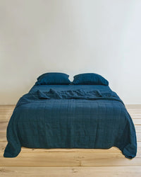 Hawkins New York Simple Linen Quilt in Peacock