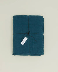 Hawkins New York Simple Linen Quilt in Peacock