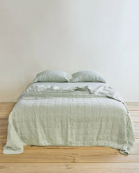 Hawkins New York Simple Linen Quilt in Sage