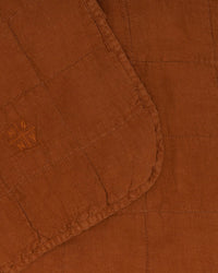 Hawkins New York Simple Linen Quilt in Terracotta