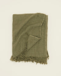 Hawkins New York Simple Linen Throw in Olive