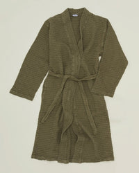 Hawkins New York Simple Waffle Bathrobe in Olive