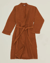 Hawkins New York Simple Waffle Bathrobe in Terracotta