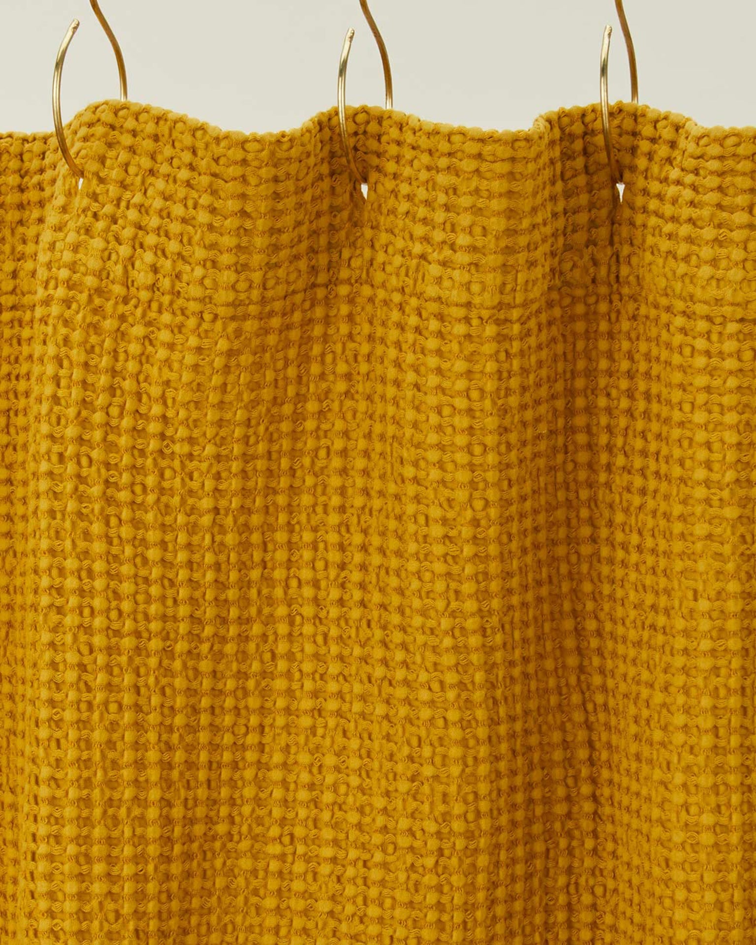 Hawkins New York Simple Waffle Shower Curtain in Mustard