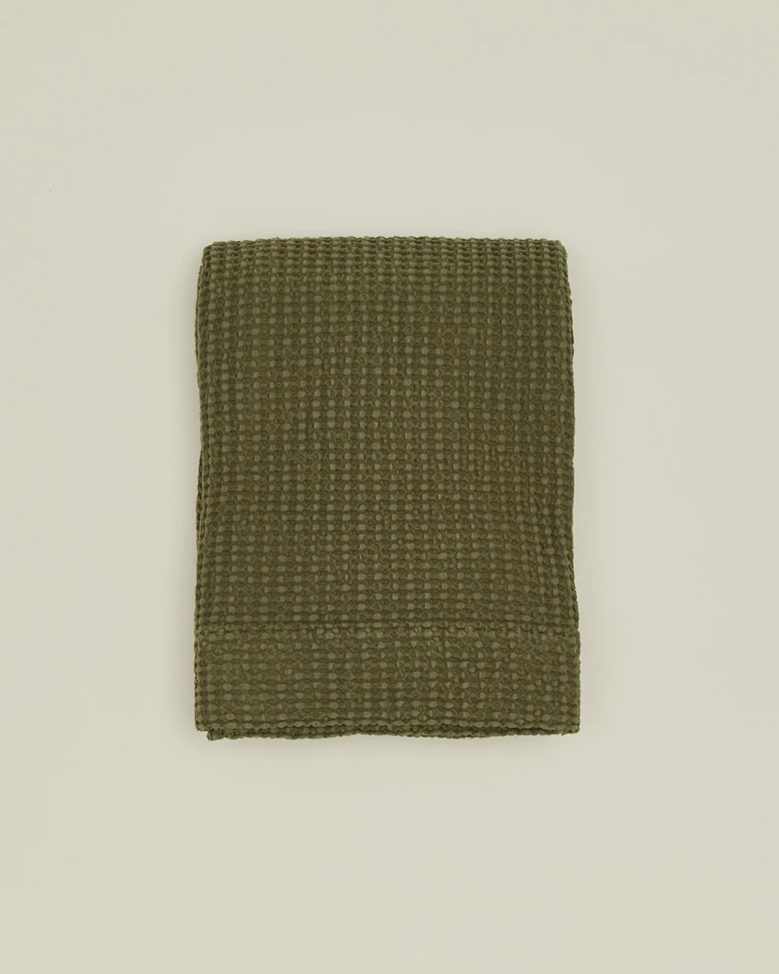 Hawkins New York Simple Waffle Shower Curtain in Olive