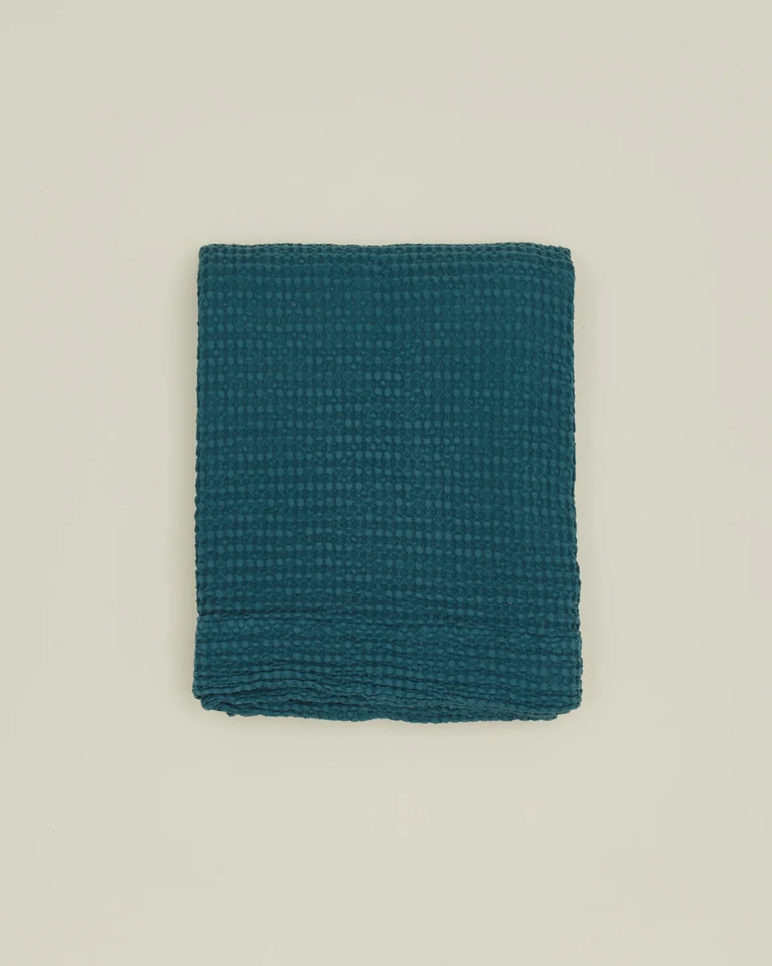 Hawkins New York Simple Waffle Shower Curtain in Peacock