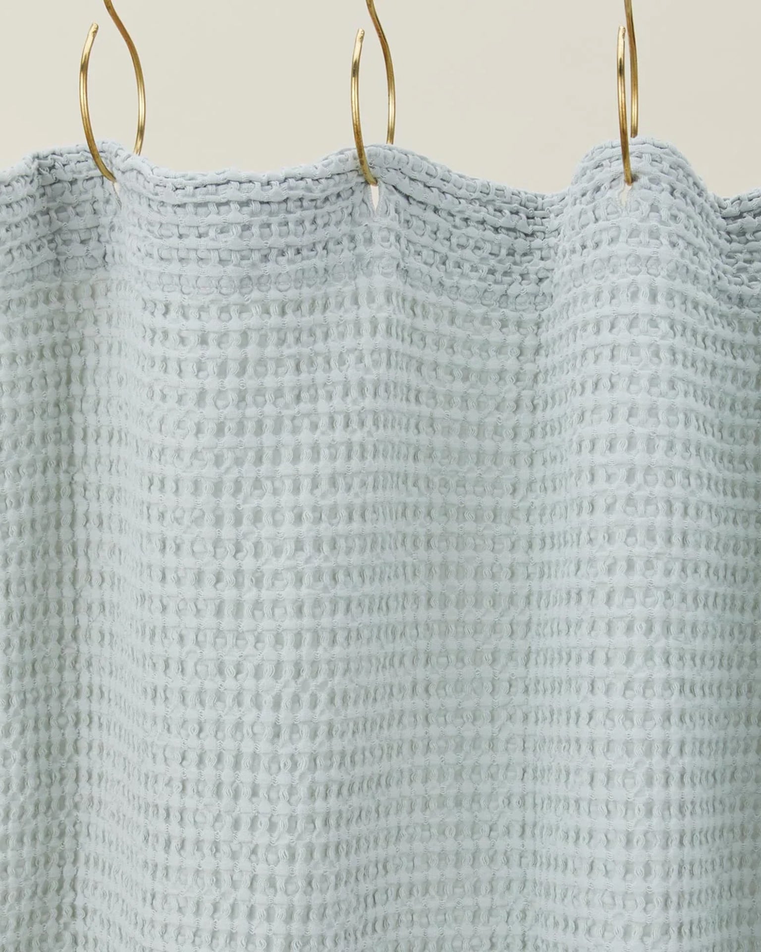 Simple Waffle Shower Curtain in Sky