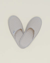 Hawkins New York Simple Waffle Slippers in Light Grey