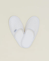 Hawkins New York Simple Waffle Slippers in White