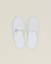Hawkins New York Simple Waffle Slippers in White