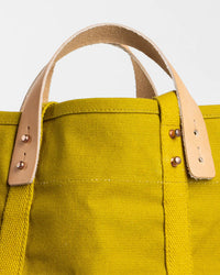 IMMODEST COTTON Large East West Tote in Chartreuse