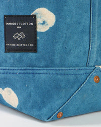 IMMODEST COTTON Large East West Tote in Light Indigo Moon