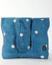 IMMODEST COTTON Large East West Tote in Light Indigo Moon