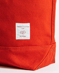 IMMODEST COTTON Large East West Tote in Persimmon