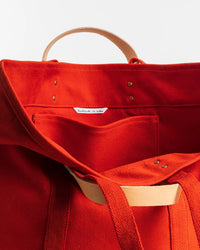 IMMODEST COTTON Large East West Tote in Persimmon