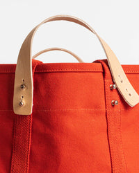 IMMODEST COTTON Large East West Tote in Persimmon