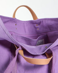 IMMODEST COTTON Large East West Tote in Lilac