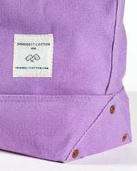 IMMODEST COTTON Large East West Tote in Lilac