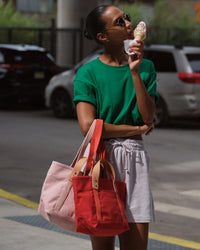 IMMODEST COTTON Lunch Tote in Persimmon