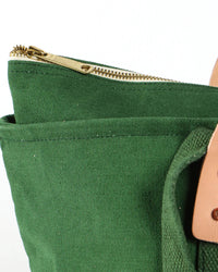 IMMODEST COTTON Small Zipper Tote in Pine/Ocean