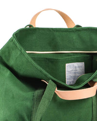 IMMODEST COTTON Small Zipper Tote in Pine/Ocean