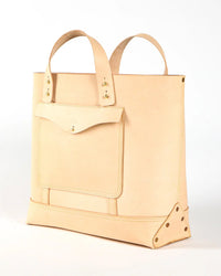 IMMODEST COTTON Leather Bucket Tote in Undyed