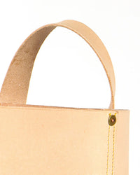 IMMODEST COTTON Leather Bucket Tote in Undyed