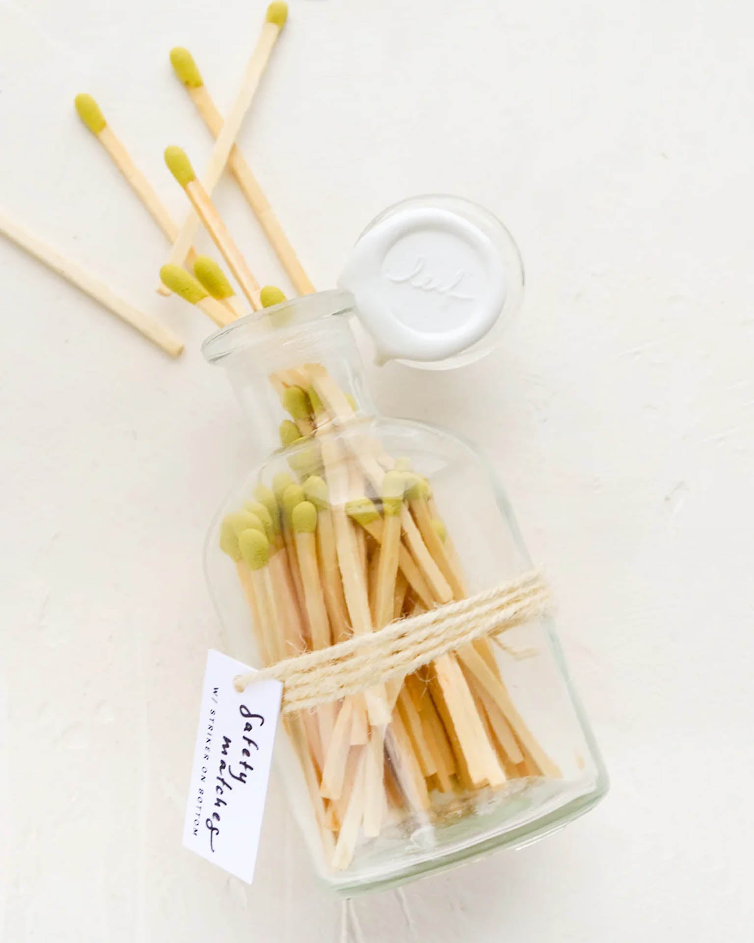 Apothecary Jar Matches w/ Wax Seal in Citron