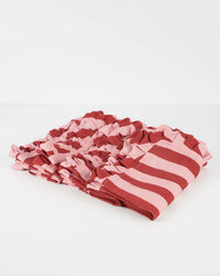Red & Pink Stripe Ruffle Fabric Napkins S/4 by Meri Meri