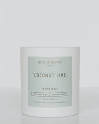 Near & Native Coconut Wax Wood Wick Candle in Coconut Lime