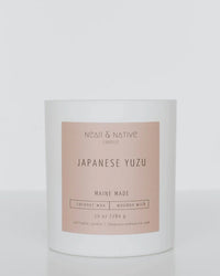 Near & Native Coconut Wax Wood Wick Candle in Japanese Yuzu