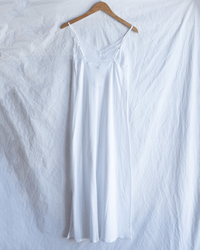 Only Hearts Org Cttn w/ Lace Trim Chemise Gown in White