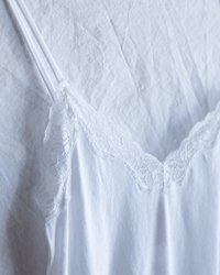 Only Hearts Org Cttn w/ Lace Trim Chemise in White