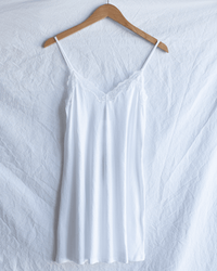 Only Hearts Org Cttn w/ Lace Trim Chemise in White
