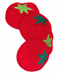 Piecework Puzzles Tomato Cocktail Napkins S/4