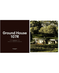 Split image: Left side features white text Outside In and the Random House logo on a dark backdrop. Right side shows a modern, partially underground home amid trees, reflecting Outside In’s focus on connecting indoor living with nature.